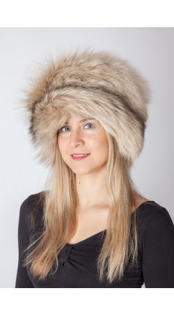 Kreminė “Arctic” lapės kailio kepurė